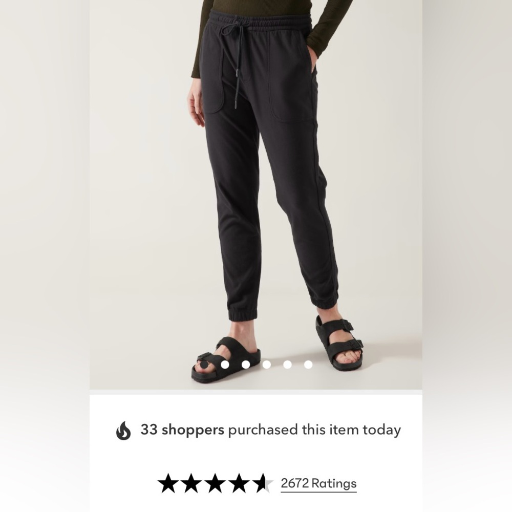 Athleta Farallon joggers in olive green